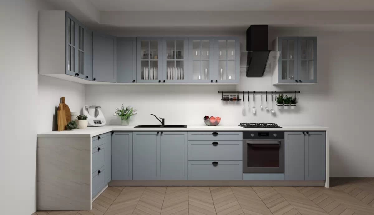 Komplet nábytku kuchynského Linea 150x370cm - šedý grey - Limitovaná ponuka Komplet nábytku kuchynského Linea 150x3700cm - šedý grey