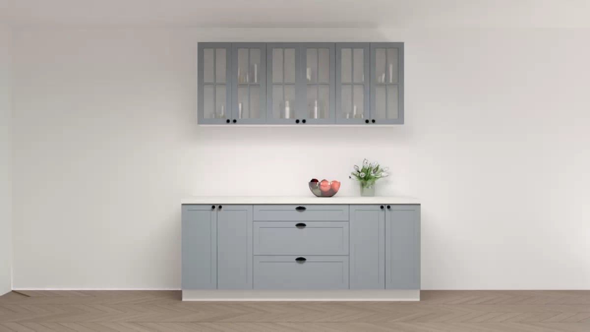 Komplet nábytku kuchynského Linea 200cm - šedý grey Komplet nábytku kuchynského Linea 200cm - šedý grey