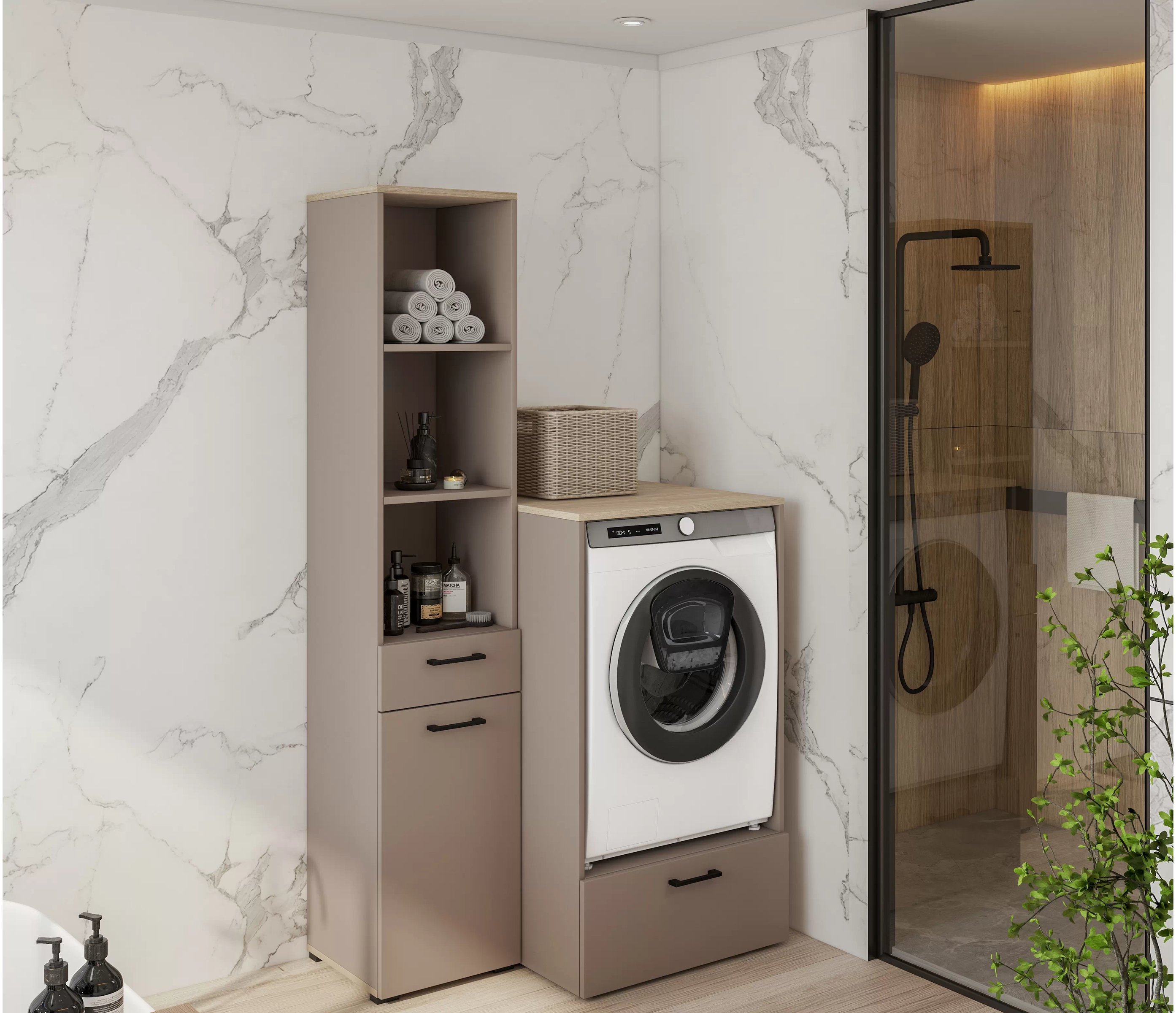 Kúpeľňový nábytok Rosa - congo / dub olejovaný Komplet nábytku lazienkowych Rosa - congo / Dub olejowany