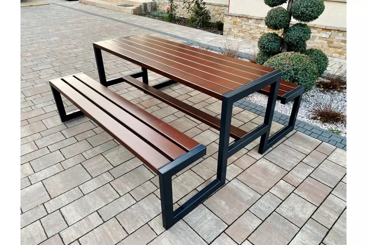 Zahradní nábytkový komplet Piknikowy - ořech italský Komplet nábytku ogrodowych Piknikowy - Ořech wloski