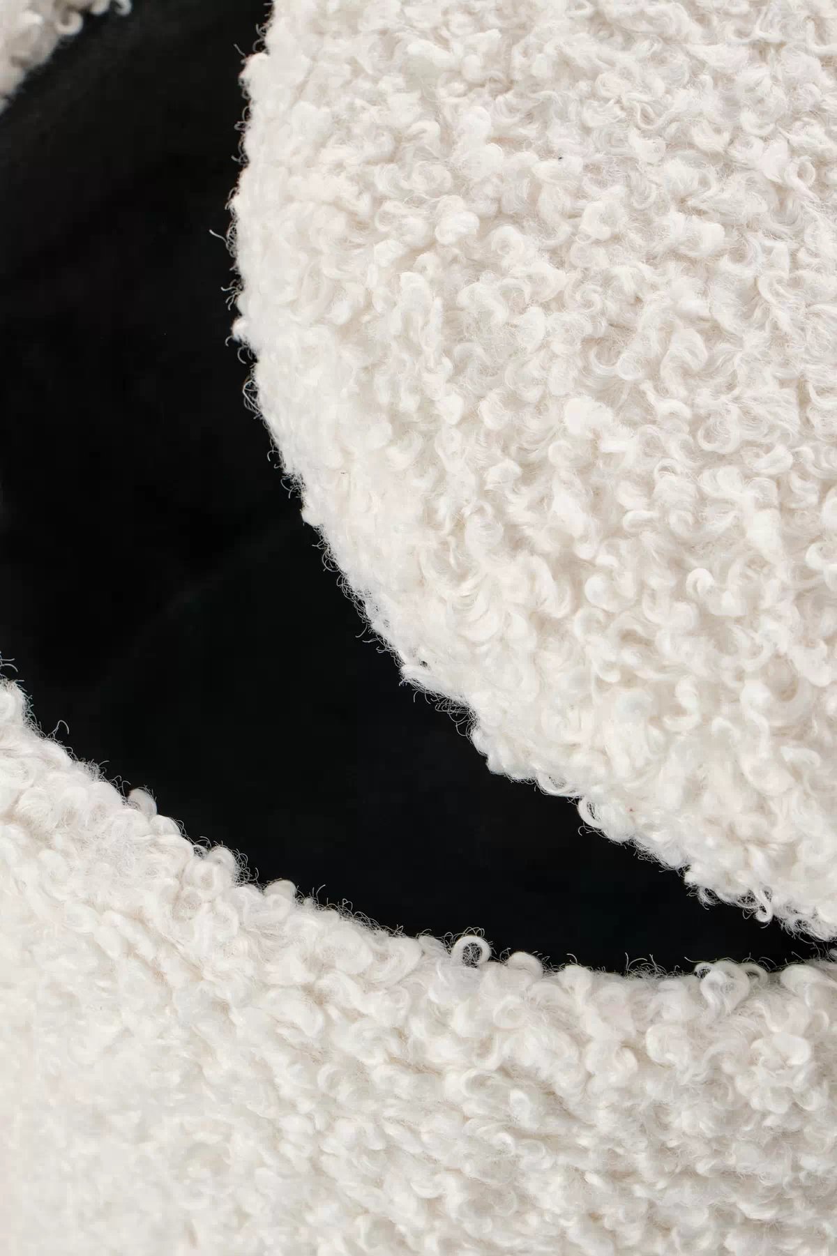 Sada pufů Cancun - krémová / přírodní dřevo Komplet puf cancun - Krémový / přírodní