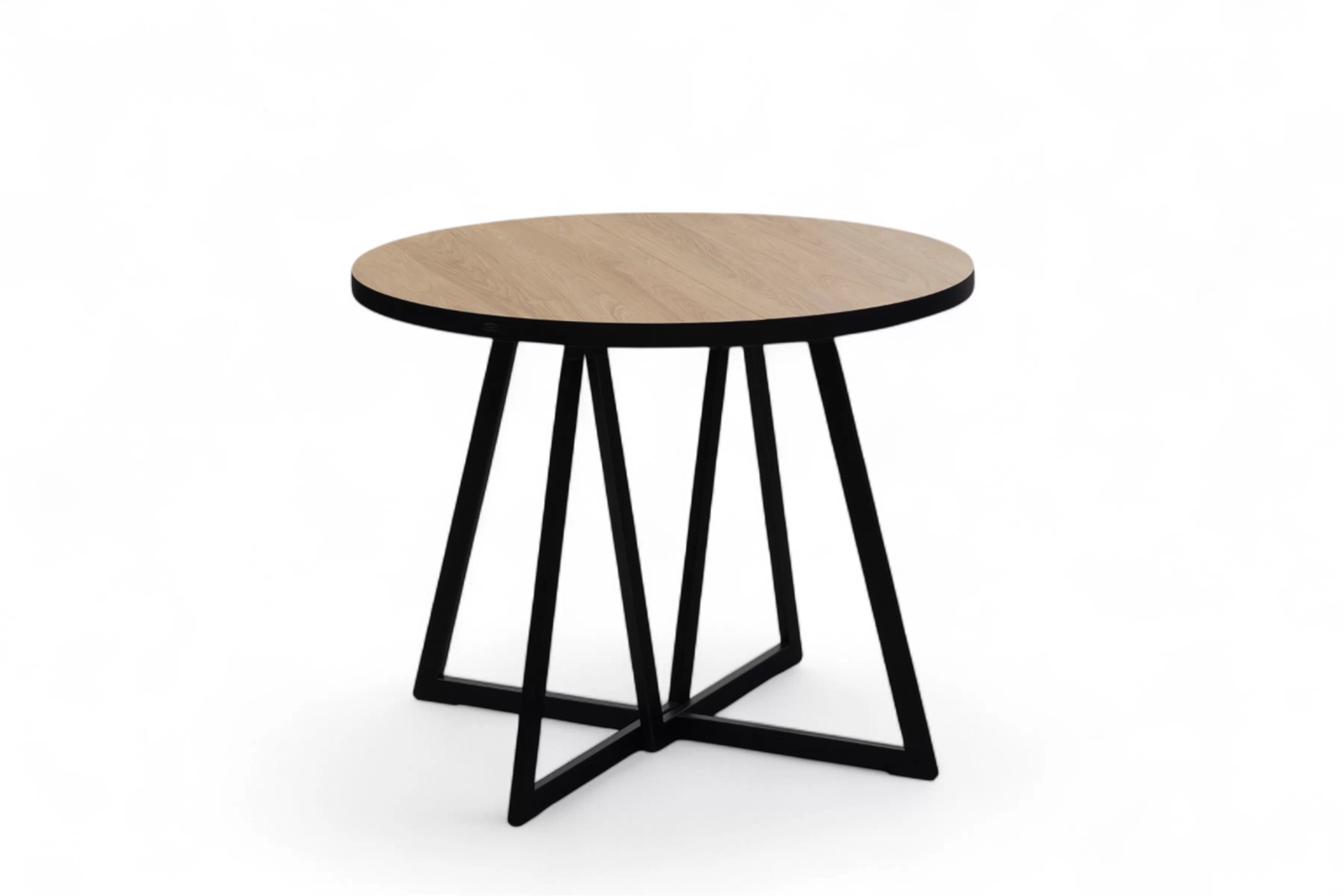 Rozkladací stôl Cedrus Linear 95/150 cm a 4 stoličky Nerevio - dub hickory / sivá Komplet Stôl rozkladany Cedrus Linear 95/150 cm + 4 Stoličky Nerevio - Dub hikora / šedý