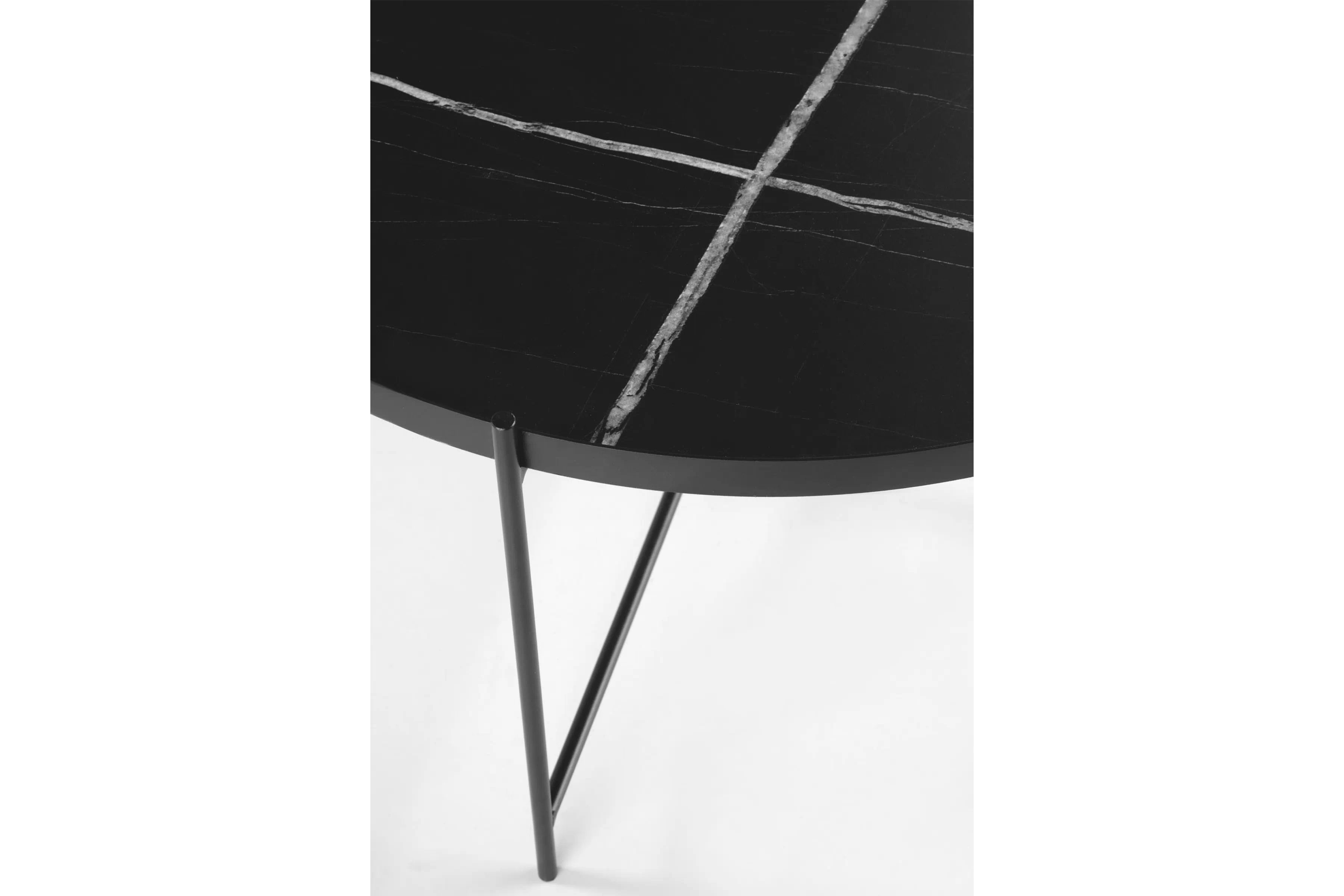 Súprava konferenčných stolíkov Mensa - čierny mramor Komplet Stolíkow kawowych Mensa - Čierny mramor