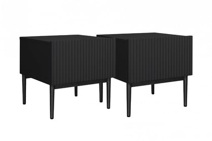 Sada nočných stolíkov Nicole 2 ks - čierna / čierna