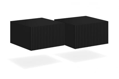 Sada závesných nočných stolíkov Nicole 46 cm - čierna