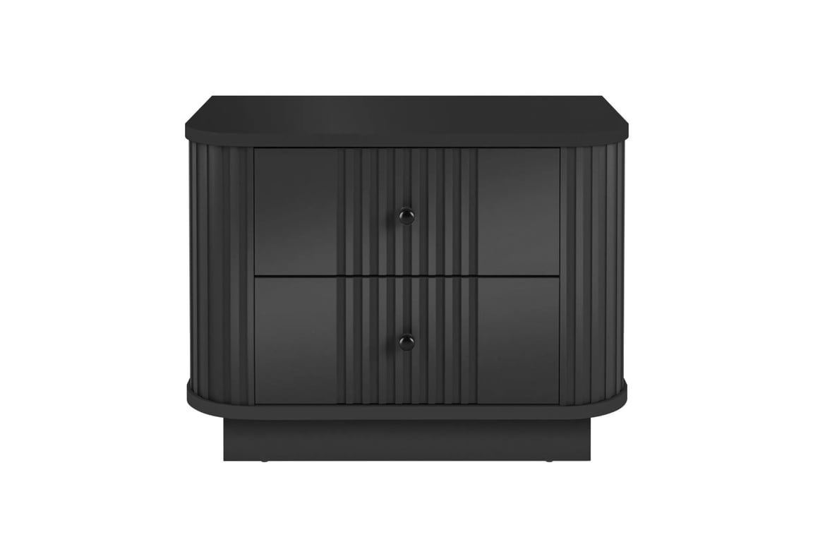 Sada nočních stolků Vesper 56 cm - černá / zlaté úchyty Komplet szafek nocnych Vesper 56 cm - černá / černá Úchytky