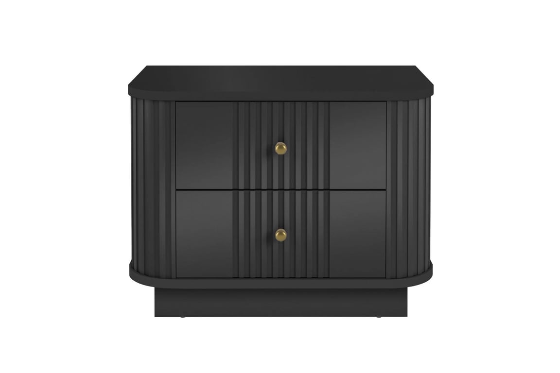 Komplet szafek nocnych Vesper 56 cm - Čierny / zlote úchyty Komplet szafek nocnych Vesper 56 cm - Čierny / zlote úchyty