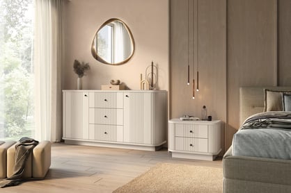 Komplet szafek nocnych Vesper 56 cm - kašmír / čierny úchyty Komplet szafek nocnych Vesper 56 cm - kašmír / čierny úchyty