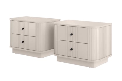 Komplet szafek nocnych Vesper 56 cm - kašmír / čierny úchyty Komplet szafek nocnych Vesper 56 cm - kašmír / čierny úchyty
