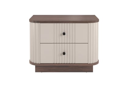 Komplet szafek nocnych Vesper 56 cm - kašmír / Orech / čierny úchyty Komplet szafek nocnych Vesper 56 cm - kašmír / Orech / čierny úchyty