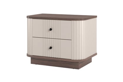 Komplet szafek nocnych Vesper 56 cm - kašmír / Orech / čierny úchyty Komplet szafek nocnych Vesper 56 cm - kašmír / Orech / čierny úchyty