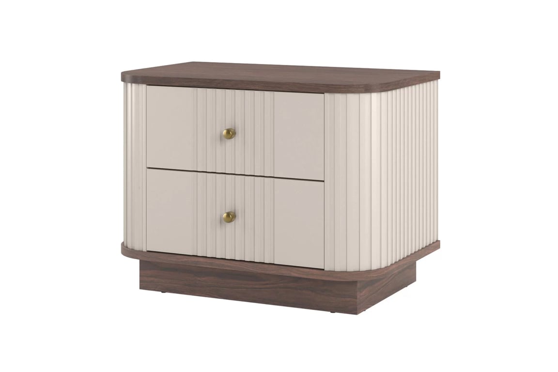 Komplet szafek nocnych Vesper 56 cm - kašmír / Orech / zlote úchyty Komplet szafek nocnych Vesper 56 cm - kašmír / Orech / zlote úchyty