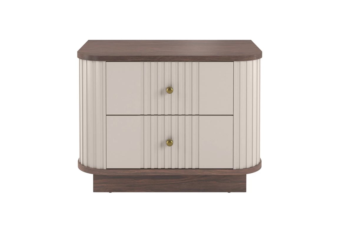 Komplet szafek nocnych Vesper 56 cm - kašmír / Orech / zlote úchyty Komplet szafek nocnych Vesper 56 cm - kašmír / Orech / zlote úchyty