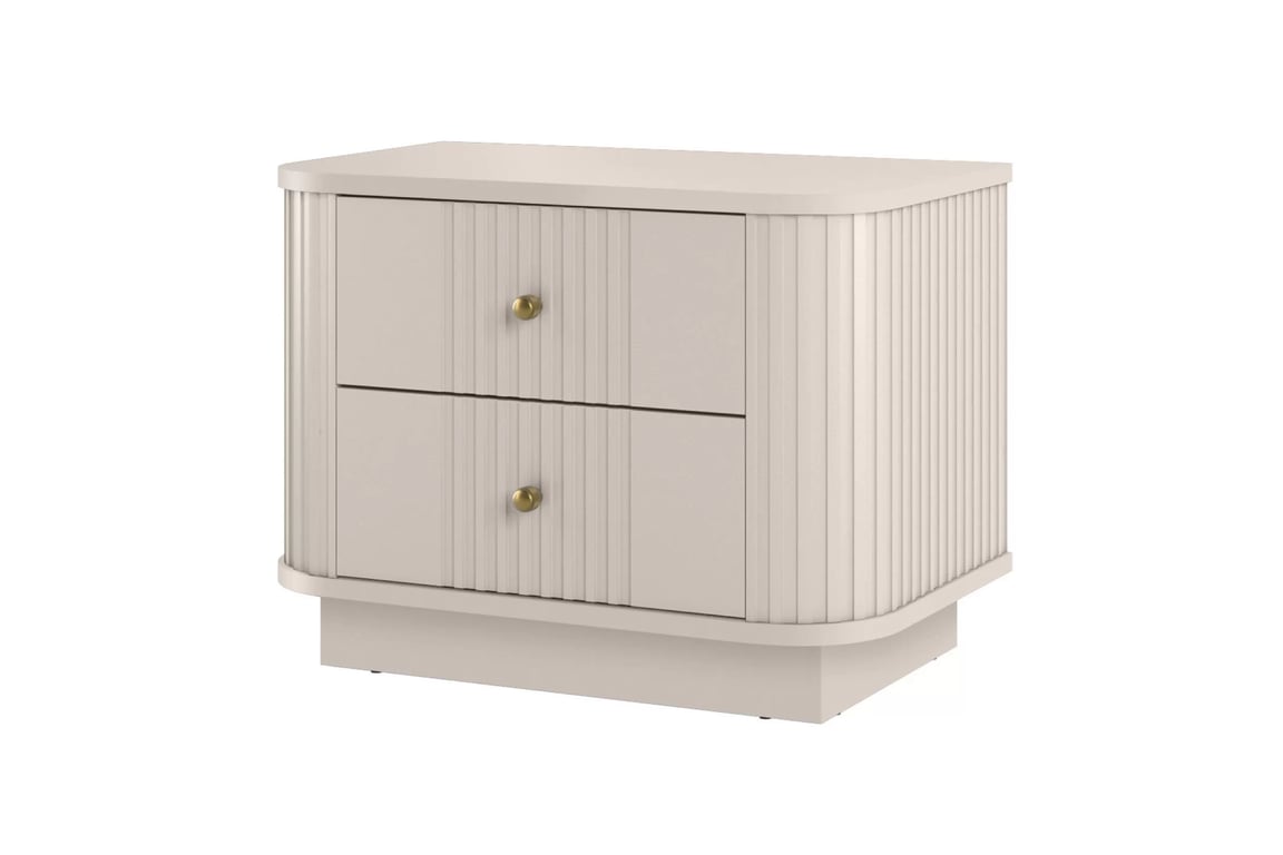 Sada nočních stolků Vesper 56 cm - kašmír / zlaté úchyty Komplet szafek nocnych Vesper 56 cm - kašmír / zlote Úchytky