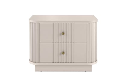 Sada nočních stolků Vesper 56 cm - kašmír / zlaté úchyty Komplet szafek nocnych Vesper 56 cm - kašmír / zlote Úchytky