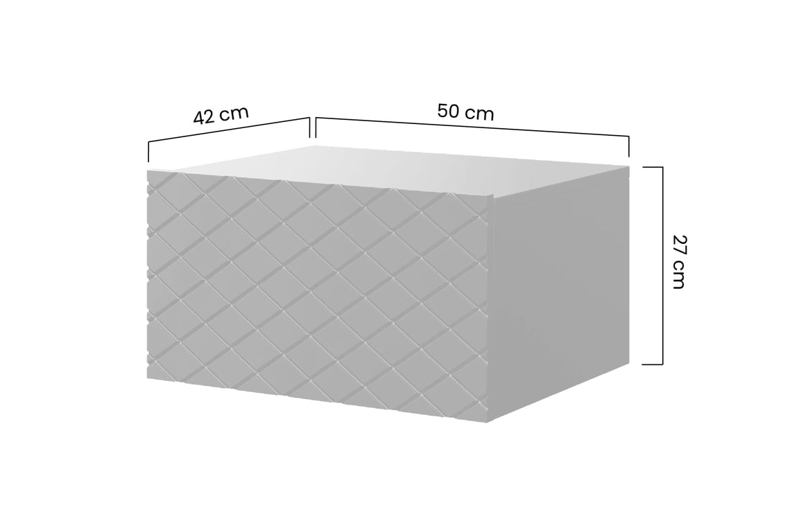 Komplet Nočný Stolík závesná Scalia 50 1SZ 2 ks. - biely mat - Koncovka Série Komplet Nočný Stolík závesná Scalia 50 1SZ 2 ks. - biely mat