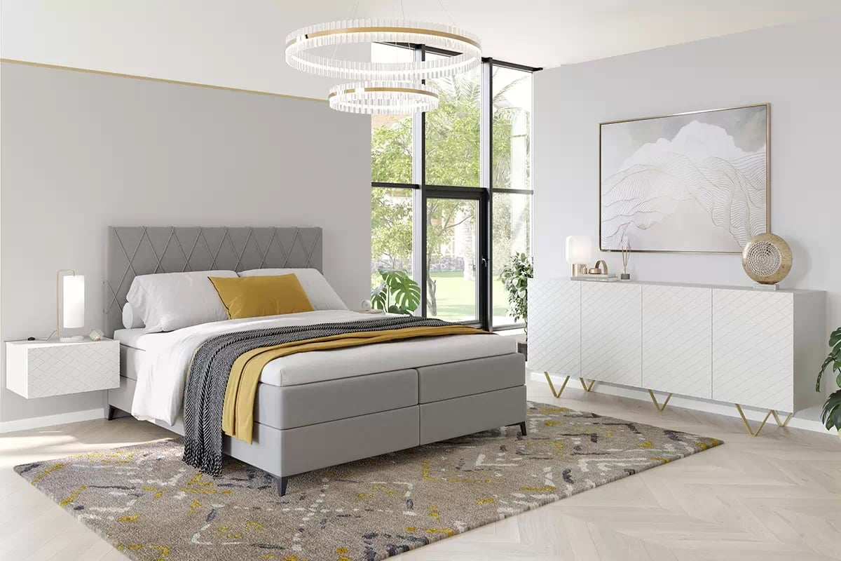 Sada závěsných nočních stolků Scalia 50 1SZ - 2 ks - bílý mat solidní provedení